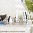 thumbnail image 2 of DecMode 10", 8", 6"H Geometric Hexagon Shaped Silver Stainless Steel Vase with Varying Heights, Set of 3, 2 of 12