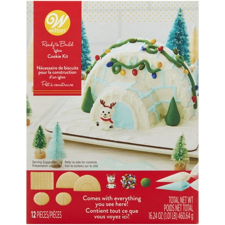 Wilton Ready to Build Winter Igloo Cookie Kit, 12-Piece