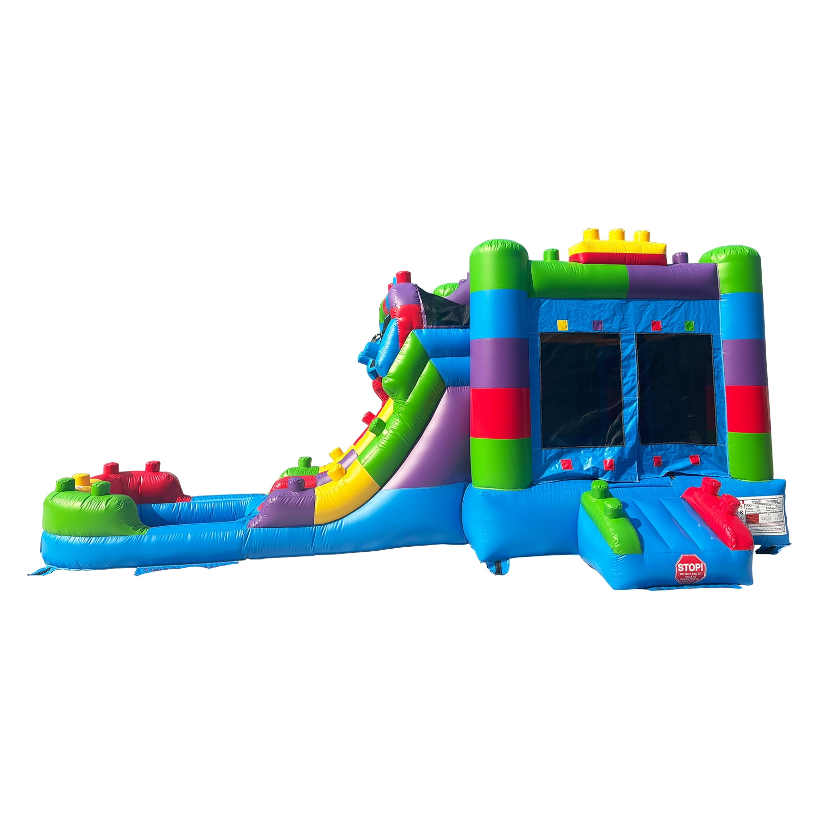 Hapcap Commercial PVC Inflatable Bounce House with Water Slide Pool,Outdoor,Backyard Party,with Air Blower