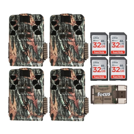 Browning Trail Cameras 24MP Recon Force Patriot Trail Camera (4-Pack) Bundle
