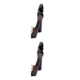thumbnail image 4 of Guardurnaity 1 par de guantes largos para mujer, ropa de boda de dedo completo, vestido de novia, guante de codo, decoración Formal de Color Negro 2piezas, 4 of 6