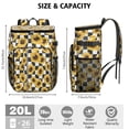 thumbnail image 3 of Travel Cooler Bag - Black and White CheckeSunflower Camping Beer Cooler Backpack with Bottle Opener- Waterproof Insulated Picnic Backpacks - Cooler Bag for Beach, 3 of 6