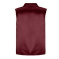 thumbnail image 5 of WCMZJ Women's Satin Silky Tops Wrap V Neck Drape Ruched Front Sleeveless Tank Top Elegant Dressy Fashion Blouse Top Wine L, 5 of 6