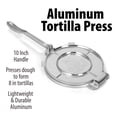 thumbnail image 4 of Chef's Secret 8" Tortilla Aluminum Press, Durable Tortilla Quickly Easily Makes Delicious Tortillas for Any Recipe, 4 of 7