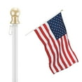 thumbnail image 3 of 6ft Flag Pole with Holder, American Flag Pole Kit for Outdoor, House Tangle-Free Flag Pole with Flag Rings, Metal Wall Mounted Spinning Flag Pole for Residential and Commercial White, 3 of 7