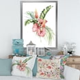 thumbnail image 3 of Designart 'Tropical Bouquet With Anthurium Lupine and Leaves On White II' Traditional Framed Art Print, 3 of 4