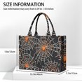 thumbnail image 3 of Large Capacity Tote Bag,Halloween Spider Webs with Orange Spiders Handbag Fashion Luxury Tote Bag,15.7"x13"x 5.1" Inches,Laptop Compatible, 3 of 6