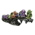 thumbnail image 6 of Colorful Metallic Dragon Wyrmlings On Sloped Bridge Cliff Rock Decor Figurine, 6 of 8