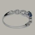 thumbnail image 3 of LBG British Made 925 Sterling Silver Natural Sapphire Womens Solitaire Ring - 33 size options - Size 11.25, 3 of 6