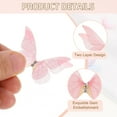 thumbnail image 3 of 20Pack Sheer Mesh Butterfly Appliques, 50mm Butterflies Patch, Pink, 3 of 7