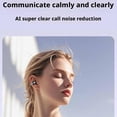 thumbnail image 4 of Open Ear Earbuds Clip on Wireless Bluetooth 5.4 Headphones with Mic,50H Play,ENC Call,Waterproof,Butterfly Decoration Jewelry,Comfortable for Small Ears&Glasses Wearers,Workouts (Purple), 4 of 7