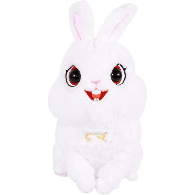 PELUCHERIA - Conejo de Peluche Blanco con Ojos Grandes, 20 cm, Juguete Suave