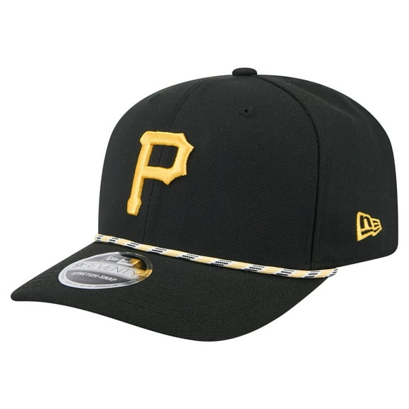 Men's New Era Black Pittsburgh Pirates Multi-Rope 9SEVENTY Stretch-Snap Hat