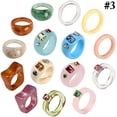 thumbnail image 3 of Resin Ring Fashion Transparent Acrylic Statement Ring Knuckle Ring Finger Ring, 3 of 10