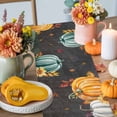 thumbnail image 4 of Green Orange Pumpkin Table Runner, Autumn Thanksgiving Kitchen Dining Table Decoration for Home Party Decor 13x60 Inches, 4 of 9