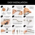 thumbnail image 3 of MERIVILLE 1" Double Wraparound Curtain Rod Set, Adjustable 96-144 Inches, Blackout Design, Pewter, 3 of 5