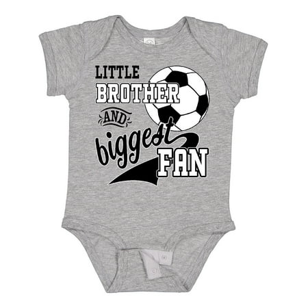 

Inktastic Little Brother and Biggest Fan- Soccer Player Boys Baby Bodysuit