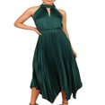 thumbnail image 1 of PENGXIANG Robe Midi Sans Manches à la Mode pour Femmes en Couleur Unie, 1 of 4