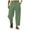 Green, variant on toraway Summer Cargo Pants for Men Black Men's Vintage Pocket Loose Low Waist Drawstring Linen Pants Casual Pants Jogging L