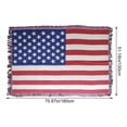 thumbnail image 6 of American Flag Blankets Bed Sofa Couch Cover Cotton Knit Throw Chair Blanket with Tassels Bedspread Sofa Cover Patriotic For House Decor 130x180cm, 6 of 7