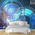 thumbnail image 2 of Idea4wall 6pcs Secitific Mechanical Peel and Stick Wallpaper Removable Wall Murals Large Wall Stickers for Home Decoration, 100"x24", 2 of 5