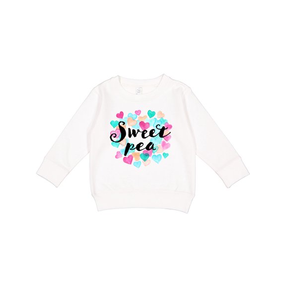 Inktastic Sweet Pea Hearts Toddler Sweatshirt