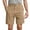 Khaki, variant on OSOLU Solid Color Men's Cozy Shorts Comfortable Stylish Casual Wear For Everyday Activities Relaxed Fit With Zipper Detail High Elasticity For Summer Fall With T Shirts Bottoms