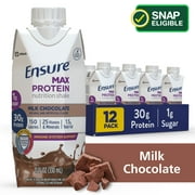 Ensure Max Protein Nutrition Shake, Milk Chocolate, 11 fl oz, 12 Count
