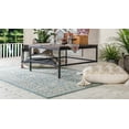 thumbnail image 2 of Unique Loom Botanical Collection Traditional Floral Border Transitional Indoor and Outdoor Flatweave Area Rug, 5' x 8', Light Blue/Beige, 2 of 2