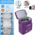 thumbnail image 3 of Mochila térmica Hulongo, impermeable, a prueba de fugas, 30 litros, color morado, 3 of 7