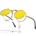 thumbnail image 1 of Gafas de Sol AIEYEZO Redondas con Flip-Up para Hombre y Mujer Estilo Steampunk, 1 of 7