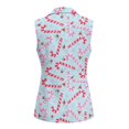 thumbnail image 3 of Uorisanigo Candy Cane Print Women's Sleeveless Blazers Size 3XL V Neck Womens Waistcoat Vest Open Front Loose Vest Top Dressy Outerwear, 3 of 7