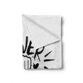thumbnail image 2 of Feminist Soft Flannel Fleece Throw Blanket, Grungy Smudged Style Typography Power to Woman Words and Fist Print, Cozy Plush for Indoor and Outdoor Use, 50" x 70", Black and White, by Ambesonne, 2 of 6