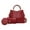 Red, variant on Luxalzxs 3 Pcs Fashion Retro Bucket Crossbody Bags for Women Hobo Purse Handbag Top Handle Shoulder Satchel Ladies Hobo Tote Set