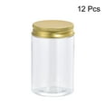 thumbnail image 3 of Uxcell 7oz/ 200ml Round Plastic Jars with Golden Aluminum Screw Top Lid 12Pack, 3 of 5