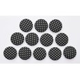 thumbnail image 6 of IBA Indianbeautifulart Black 25 Mm Fleur_de_lis Damask Printed Canvas Fabric Buttons Round 2 Hole&nbsp;Decorative Buttons For Sewing Crafting Pack Of 50, 6 of 7