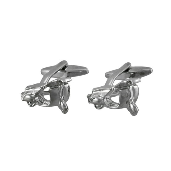 Zeckos Chrome Plated Scooter Cuff Links Cufflinks Mod