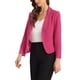 thumbnail image 4 of Blazer de Negocios INSPIRE CHIC para Mujeres, Chaquetas de Traje Casual Elegante de Oficina, Abierto, Color Rosa Fucsia, 4 of 6