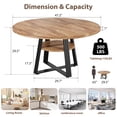 thumbnail image 2 of QinaQin Table à Manger Ronde pour 4 à 6 Personnes, 47,2 Pouces, Table de Cuisine Style Ferme avec Espace de Rangement pour Cuisines, Salles à Manger, Salons, Salles de Réunion et Appartements, 2 of 9