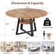 thumbnail image 2 of Yeshouse Mesa de comedor redonda de 120 cm para 4-6 personas, diseño rústico con espacio de almacenamiento, ideal para cocina, comedor, sala, reuniones y apartamento, 2 of 9