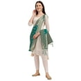 thumbnail image 2 of AlchemicLiving Rama Women's Woven Banarasi Silk Dupatta with Thread Work and Zari Motifs - Elegant Chunni for Women and Girls - Size: 1M x 2.5M, 2 of 3