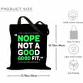 thumbnail image 2 of Halloween Related Design Nope Not A Good Fit Canvas Bag 1Pc, 2 of 5