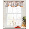 thumbnail image 5 of Tie Up Valance Curtain for Kitchen,Thanksgiving Pumpkin Flower Rod Pocket Short Curtains Adjustable Tie-Up Shade Valances,Eucalyptus Leaves Window Treatment for Bathroom Living Room Bedroom, 5 of 8