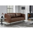 thumbnail image 2 of Lexicon Soren Leather 2-Piece Upholstered Sofa Set in Brown, 2 of 12