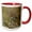 Red/White, variant on 3drose, White Winged Dove Perched on Yaupon Holly, Hill Country, Texas, 11oz Mug