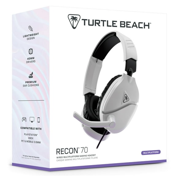 Turtle Beach® Recon 70 White PS5™ & PS4™ | Xbox Series X|S & Xbox One | PC