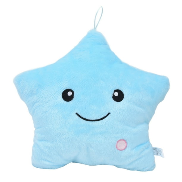 Almohada luminosa en forma de estrella, de hermoso color, bonita y brillante almohada de peluche para decoración diaria de fiestas.