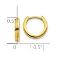 thumbnail image 3 of Primal Gold 10 Karat Yellow Gold 2.25mm Hinged Hoop Earrings, 3 of 4