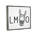 thumbnail image 4 of Stupell Industries LMAO Donkey Amusing Monochrome Casual Animal Humor Graphic Art Luster Gray Floating Framed Canvas Print Wall Art, Design by Lettered and Lined, 4 of 5