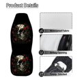 thumbnail image 5 of Uourmeti Polyester Car Seat Protector with Skull Rose Print, 2 Piece Vehicle Seat Covers for Auto Interior Decor, Easy to Install for Trucks and Van, 5 of 7